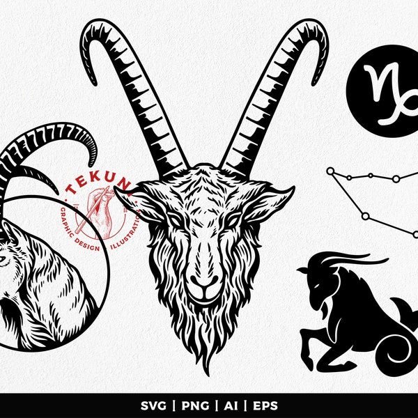 Capricorn Zodiac svg bundle, Horoscope Zodiac Signs, Instant Download