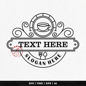 Coffee shop sign svg, cafe svg - Instant download