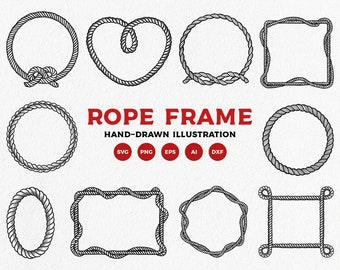 Rope Frame SVG Bundle - Instant Download
