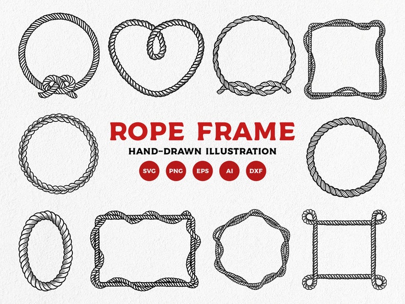 Rope Frame SVG Bundle Instant Download - Etsy Australia