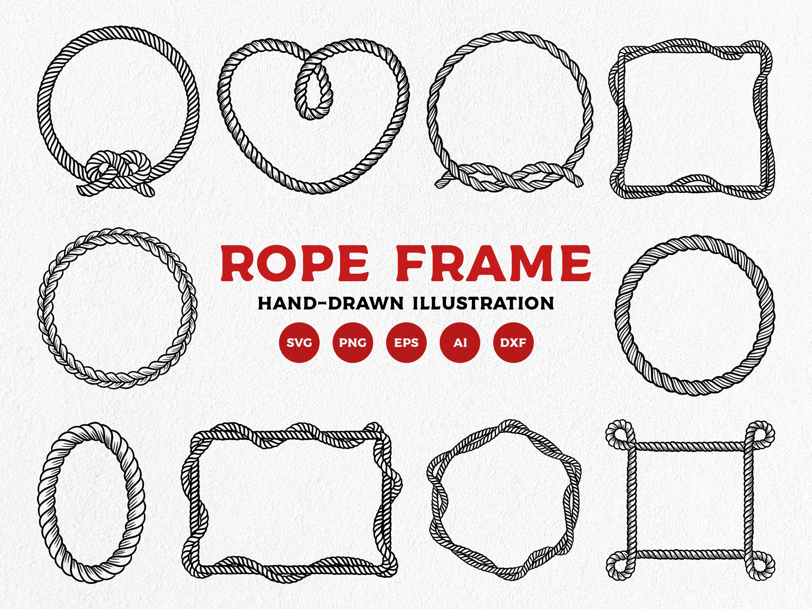 Rope Frame SVG Bundle Instant Download Etsy Australia