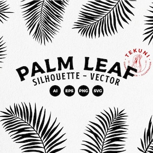 Palm Blatt Silhouette, tropische Blätter svg - Instant Download