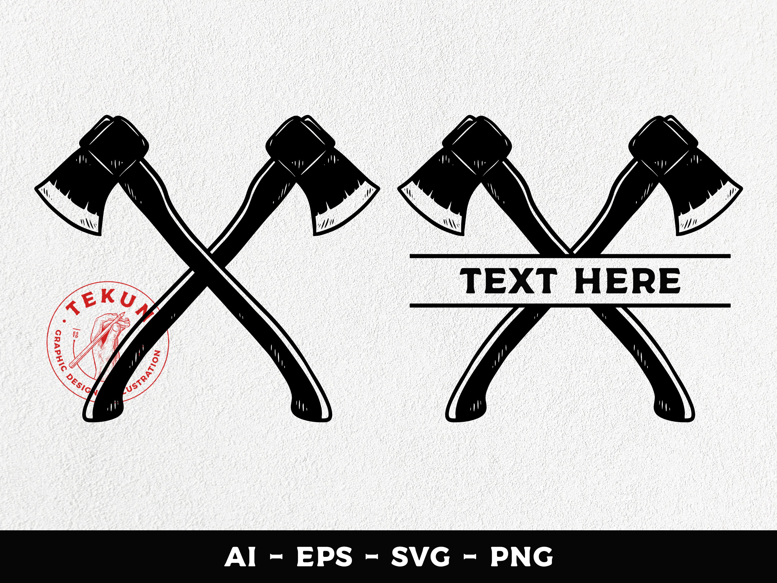 Crossed Axes SVG, Cross Axe Split Monogram, Axe Clipart, Axe SVG
