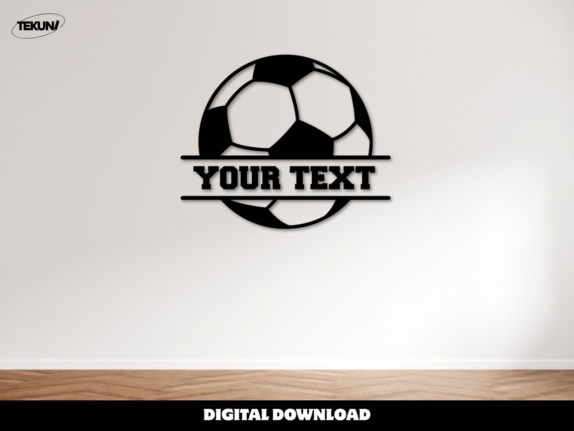 Soccer Ball Monogram SVG Bundle: Custom Name Frame, Sports Logo ...