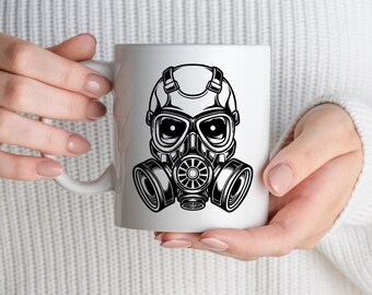 Skull With Gas Mask SVG: Vector Cut File (digital Download - Etsy