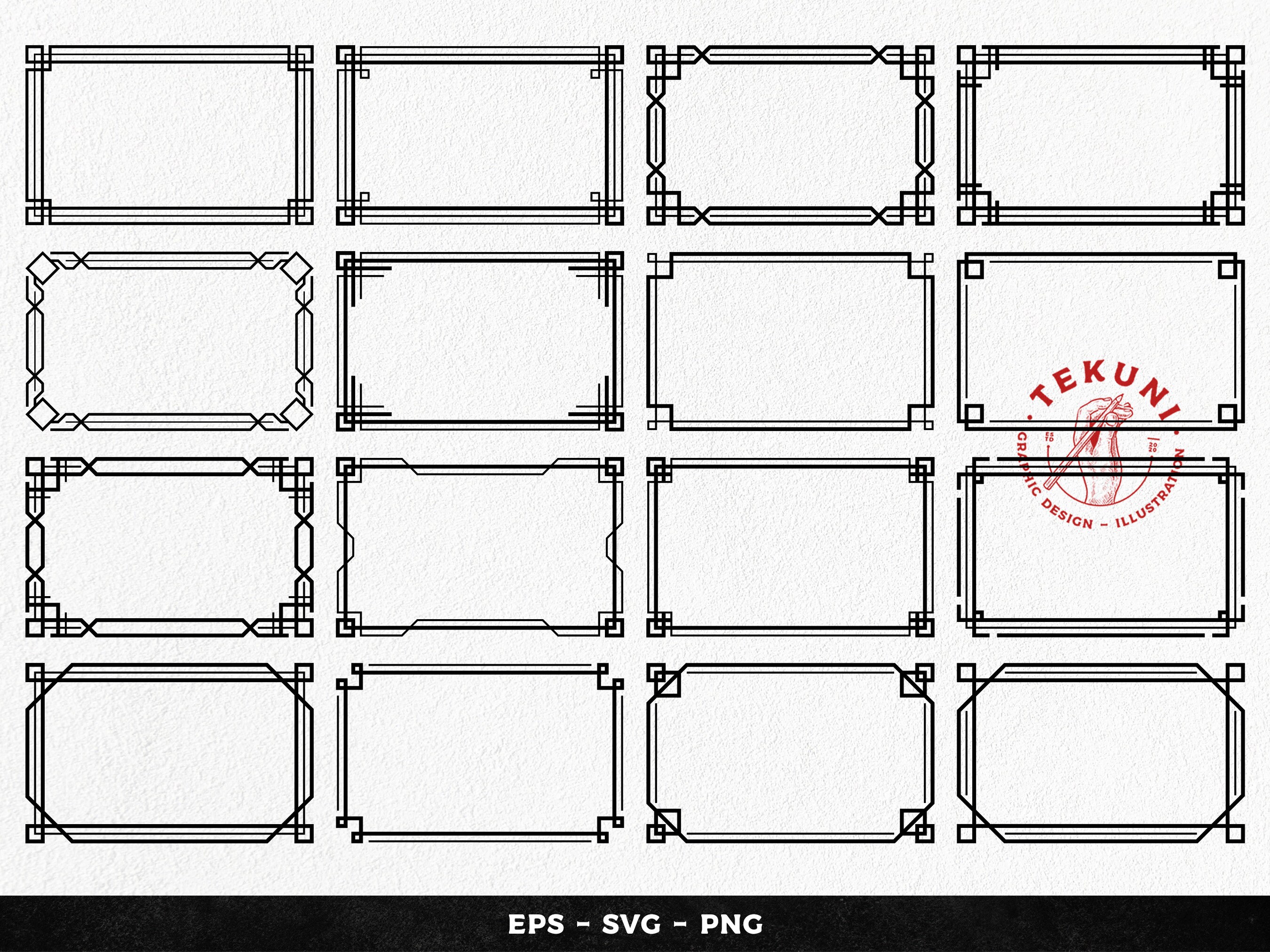 Set of Rectangle Frame Svg Instant Download - Etsy