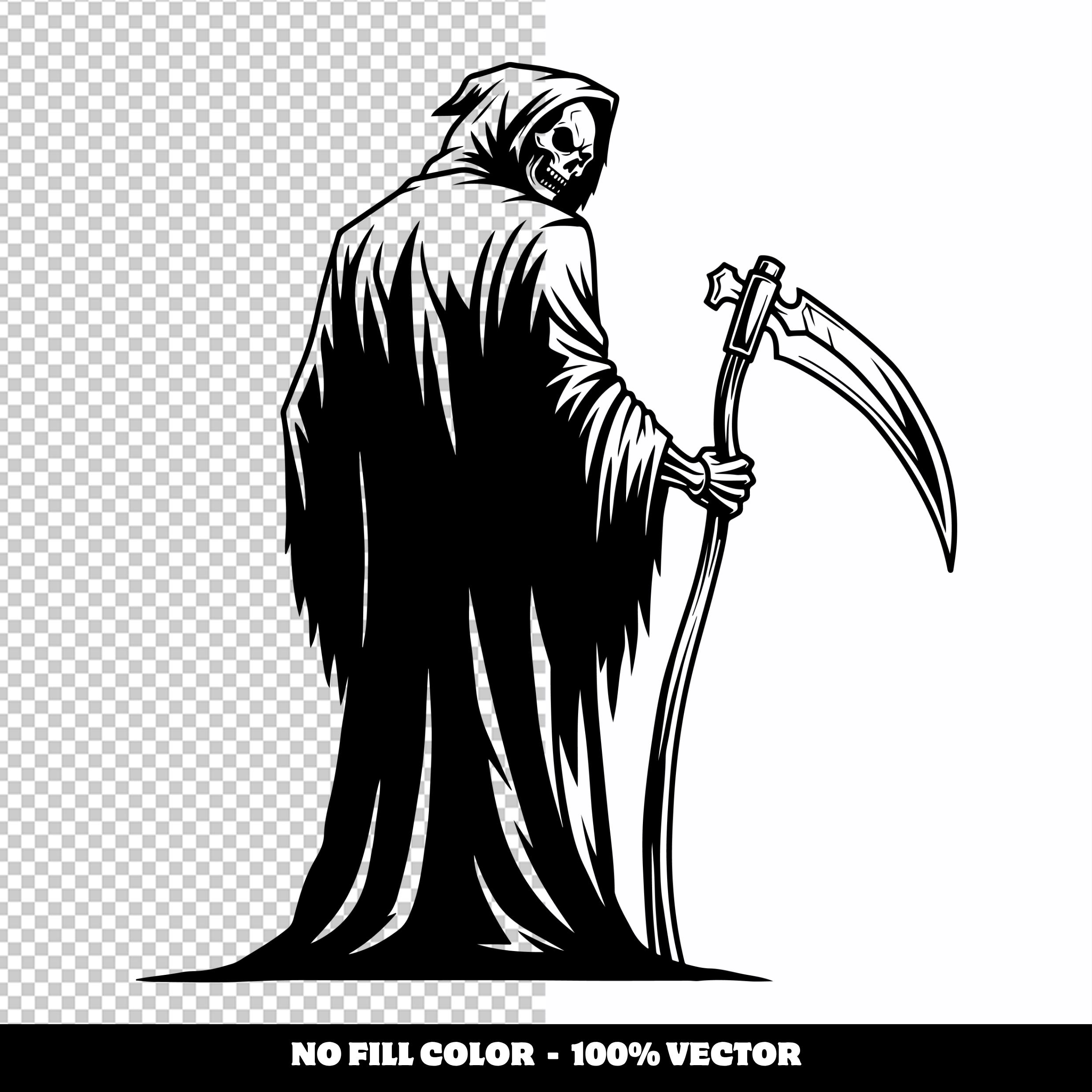 死神の骸骨SVG、ホラーハロウィーンクリップアート - Etsy 日本