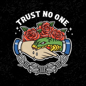 Trust no one, png for sublimation, instant download