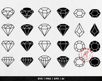 Diamond svg bundle - Instant download