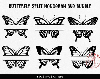 Split Butterfly Svg, Butterfly Wall Art Decor, Laser Cut File ...
