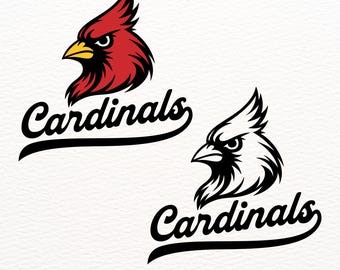 カーディナルSVG、カーディナルズチームSVG、スポーツマスコットロゴベクター