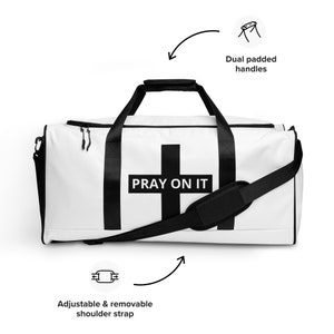 Pray On It Duffel Bag, bolsos y carteras, bolsa de viaje para hombres, mujeres y niños, Faith Overnighter, regalo para él o ella, novia, parejas