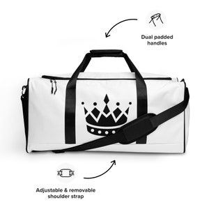 Bolsa de lona Crown, bolsos y carteras, bolsa de viaje para hombres, mujeres y niños, Faith Overnighter, regalo para mamá, papá, niños, novia