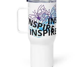 Travel Butterfly Inspire Stainless Steel Mug, 25oz