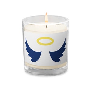 Angel White Soy Candle , Housewarming Gift, Faith Candle in Jar, Unscented Eco-friendly Home Decorative, Gift for her or him