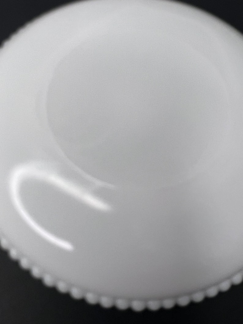 Vintage Milk Glass Beaded Fruit Dessert Plates-Set of 4 image 7