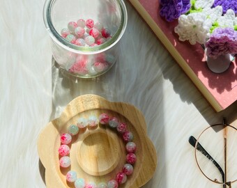 Beads DIY,Natural Gemstone Round Smooth Beads Healing Genuine Stone Loose Beads