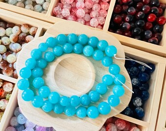 Handmade gemstone,jade Jadeite gemstone  round beads 6mm 8mm 10mmFor jewelry making DIY