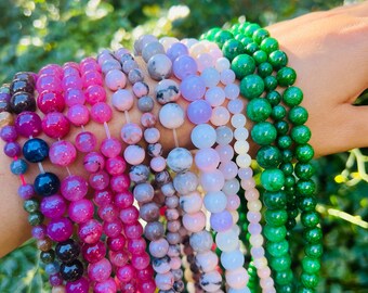 Magnificent Natural gemstones Quartz Beads for Jewelry/Craft Making, Round: 6mm, 8mm, 10mm, Christmas birthday gift, DIY beads,custom jewelr