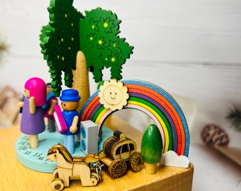 Custom wooden music box,Birthday gift, gift for her/him family,kids,her,personalized gift, unique anniversary gift, special keepsake