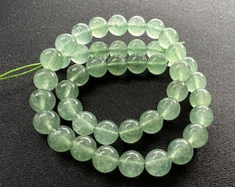 Handmade bracelets, necklaces,Christmas gifts,DIY Green Strawberry Quartz Natural Crystal Bracelet 8mm Handmade