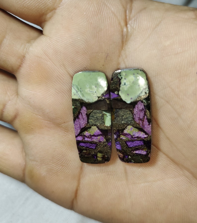 32×15×4mm Natural copper Atlantisite Matched pair loose semi precious gemstone weight 23.20cts free shipping Atlantisite Gemstone Pair 32×15×4mm Natural copper Atlantisite Matched pair loose semi precious gemstone weight 23.20cts free shipping Atlantisite Gemstone Pair