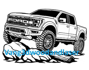 2025 Ford F-150 Raptor; 10 Pack Bundle PNG, JPG.  Best for use with Laser Engraver or Print.
