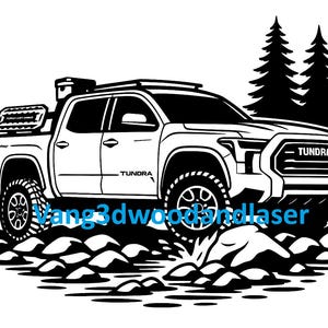 Toyota Tundra Off Road 10 Pack Bundle: PNG, JPG, SVG.  Best for use with Laser Engraver.