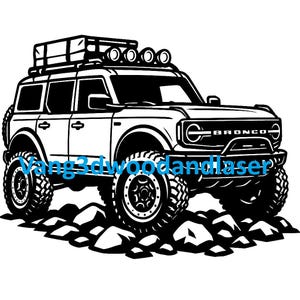 Ford Bronco JPG, PNG, SVG. 9 Pack Bundle. Best for use with Laser Engraver.