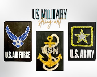 Arte de cuerda personalizado de la rama militar de EE. UU.