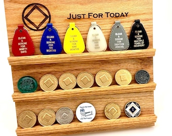 NA Coin Display | "Just for today" | Holds Keytags As Well
