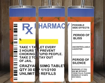 Crazyall Pill tumbler png