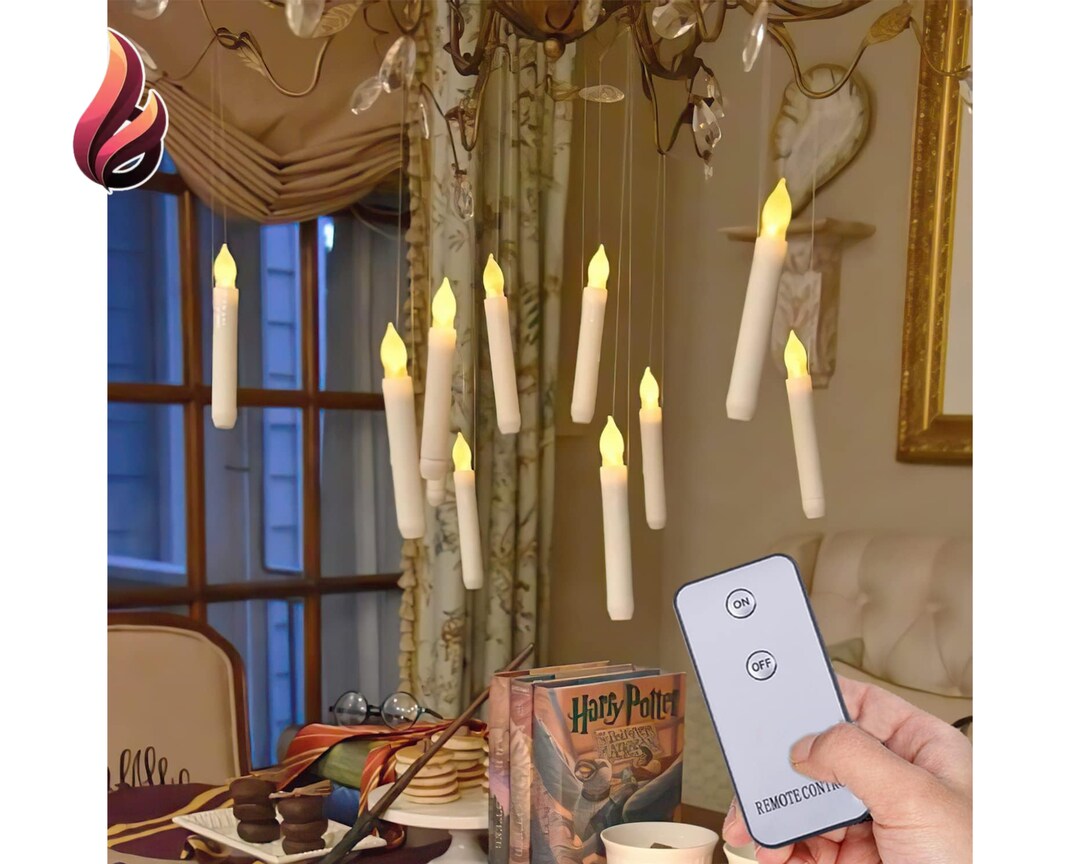 Halloween Floating Candles With Remote Candlesticks for Etsy