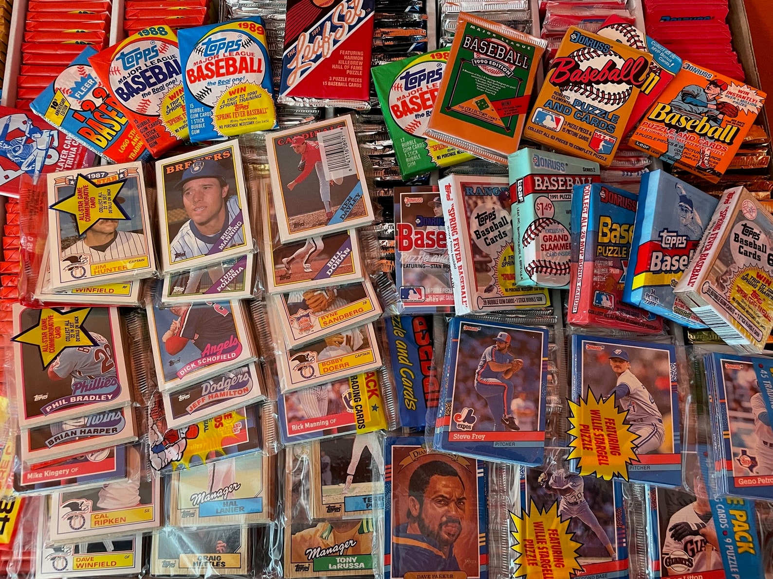 Wholesale Mix of 300 Baseball Cards Unopened Wax Cello & Rack Etsy