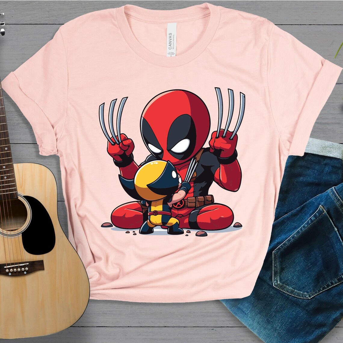 Camiseta Hombre Deadpool Is My Patronus - Estampado Cómic, 100% Algodón, Varias Tallas