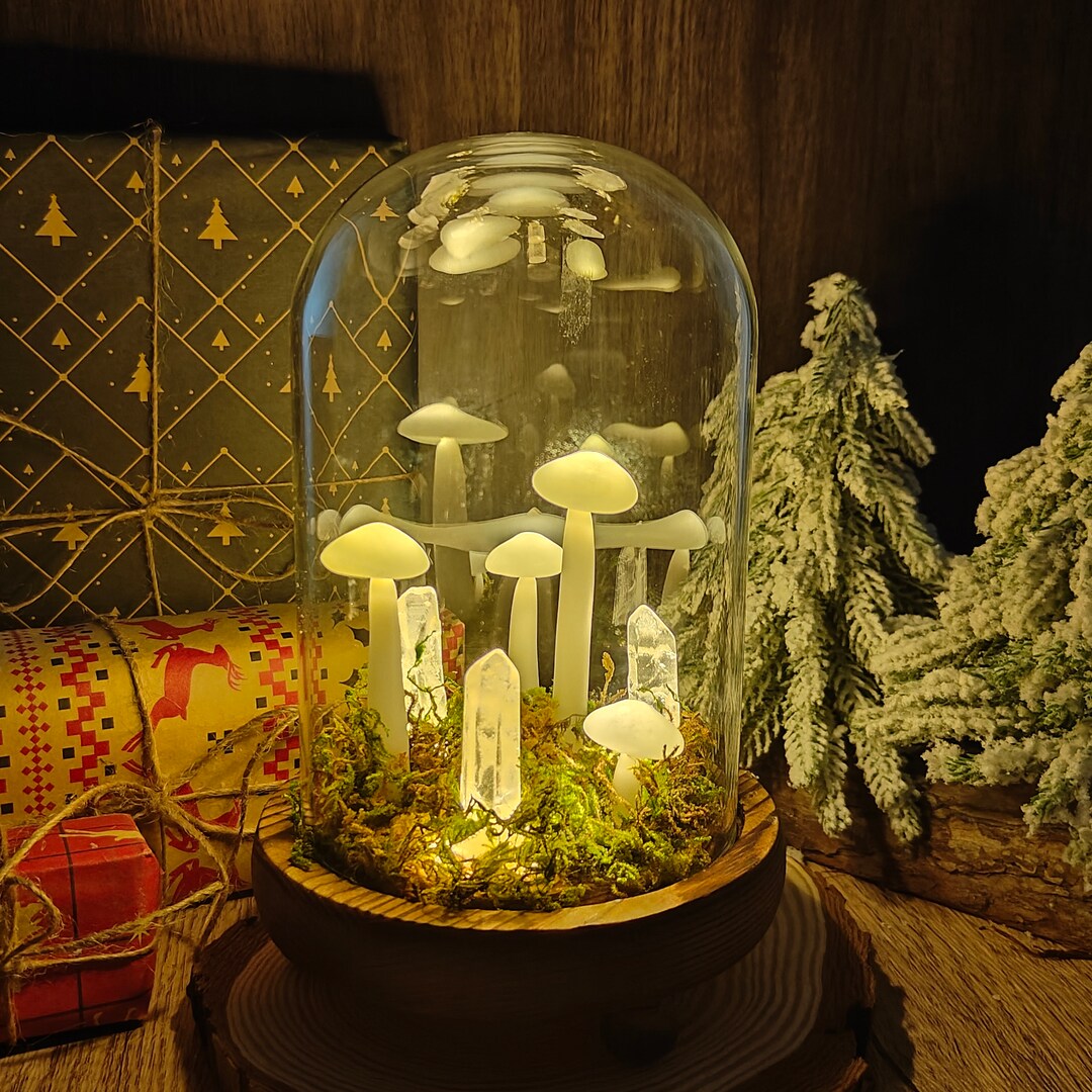 Handmade Crystal Mushroom Lamp Forest Mushroom Mushroom Lamp for Home