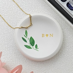 Personalized Jewelry Dish, Custom Initial Ring Dish For Couple, Perfect Wedding Gift, Minimalist Gift for Bride, Ring Holder