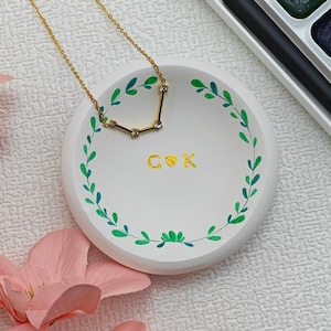 Personalized Trinket Dish, Wedding Ring Holder, Engagement Jewelry Dish, Engagement Gift, Wedding Gift Custom Ring Dish