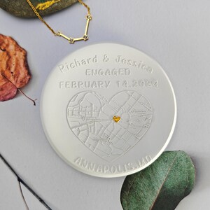 Gepersonaliseerde kaart ringschotel, gepersonaliseerd cadeau sieraden schotel, verlovingscadeau, aangepast huwelijkscadeau, gepersonaliseerd cadeau, ringschotel