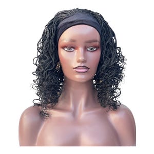 Braids Wig, Short Natural Kinky Curly Hair Wig | Pixie Short Cut  Curly Kinky Braid Wig | Hand Braided Short Wig