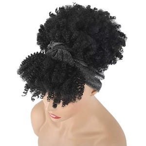 Headband wig | Ponytail wig | Interchangeable headband & free parting hair  wig | Gym wig  | Alopecia wig  |