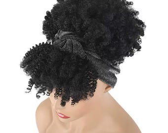 Afro Ponytail Headband Wig | Easy Wear Gym Wig