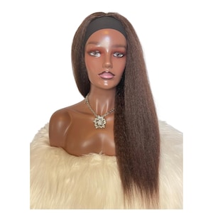 Headband wig | Ponytail wig | Interchangeable headband & free parting hair  wig | Gym wig  | Alopecia wig  | Straight  wig