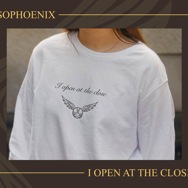 Schnatz I open at the close | Magic spell flying golden snitch sweater