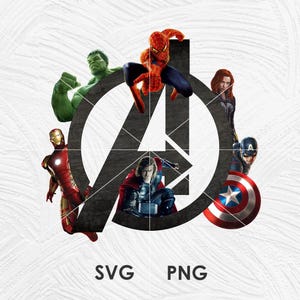 All Avengers Sublimation Png, Avengers Shirt Png, Superheroes Shirt Png, Heroes Clipart, Instant Download, Printable File