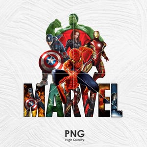 Avengers Heroes PNG, Superheroes Shirt Sublimation PNG, Heroes Design Png for DTF, Instant Download, Print File