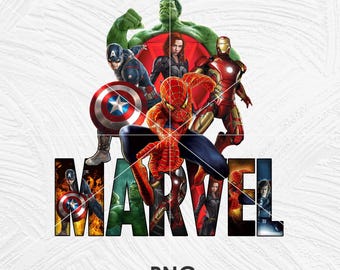 Avengers Heroes PNG, Superheroes Shirt Sublimation PNG, Heroes Design Png for DTF, Instant Download, Print File