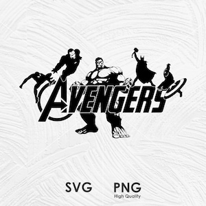 All Superheroes Avengers Svg Png, Avengers Svg, Png, Superheroes Silhouette Svg, Cricut, Cut File, Instant Download, Print File