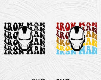 Wavy Ironmann Svg Png, Superheroes Shirt Svg, Avengers Super Hero Svg Png, Cricut, Cut File, Sublimation, Silhouette, Instant Download