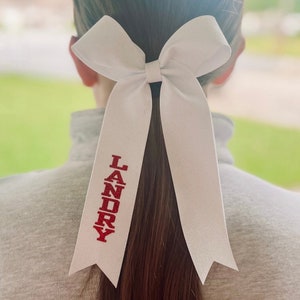 Glitter Collegiate Style Cheer Bow